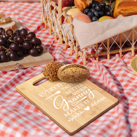 FONDCANYON Regalo para Abuela: tabla de doble cara para cortar y presentar bocados con estilo.