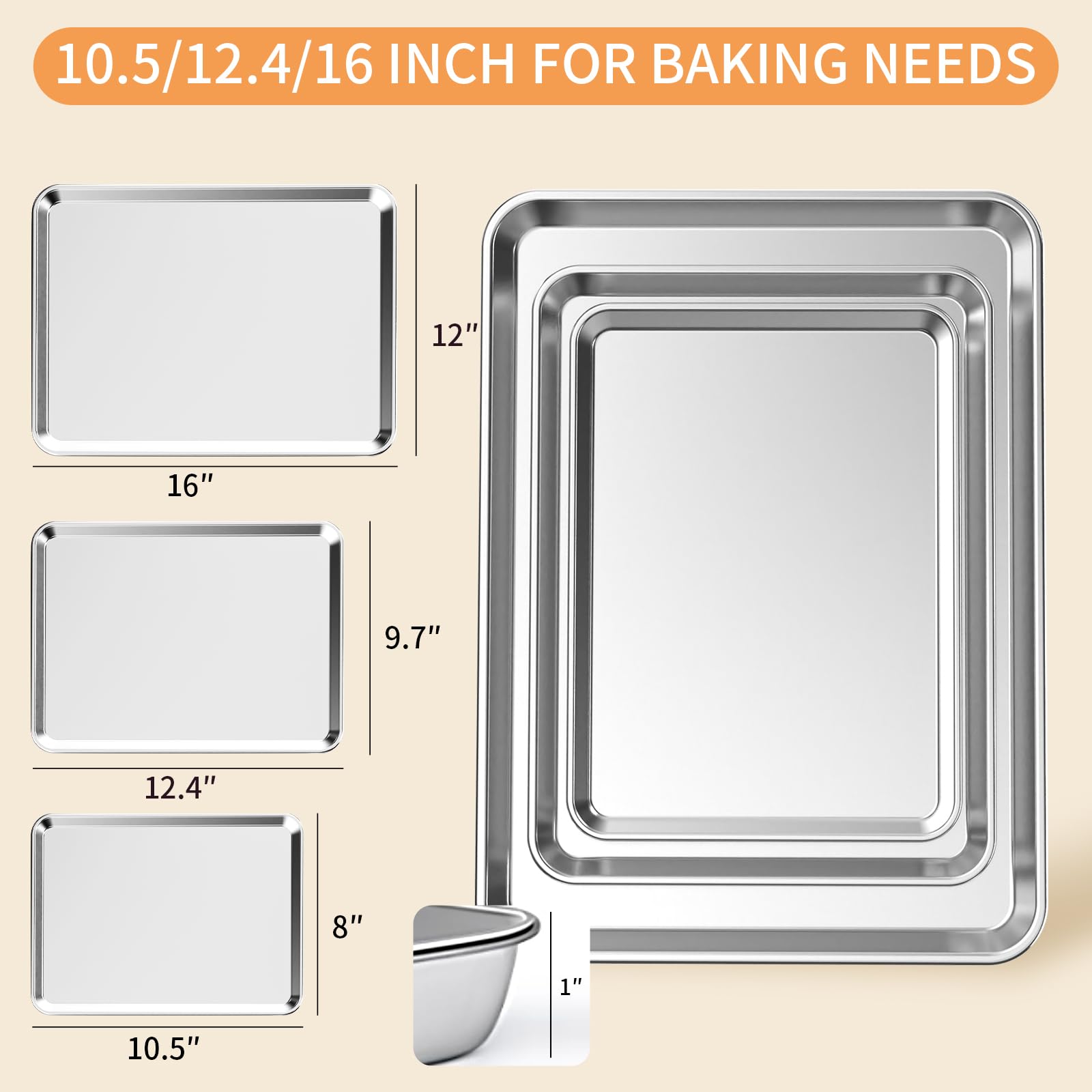 Fondpen: bandejas 12-4x9-7 pulgadas para asar verduras doradas y uniformes.
