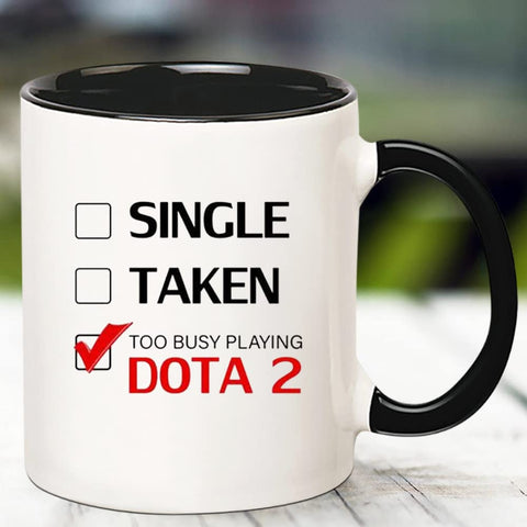 Detalle de impresión de la taza Fonhark Dota 2 en colores vivos