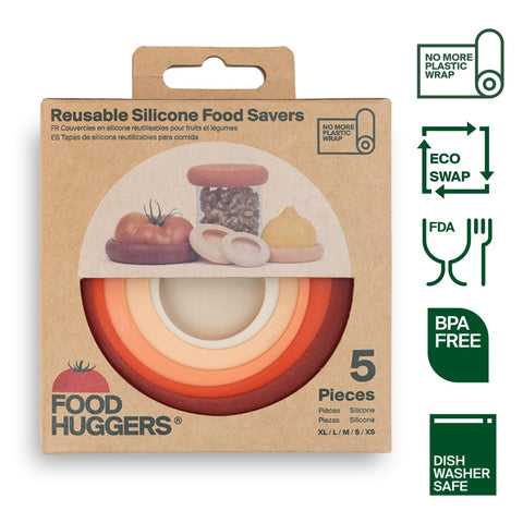 Food Huggers aplica un sellado hermético para mantener frescas las mitades de frutas.