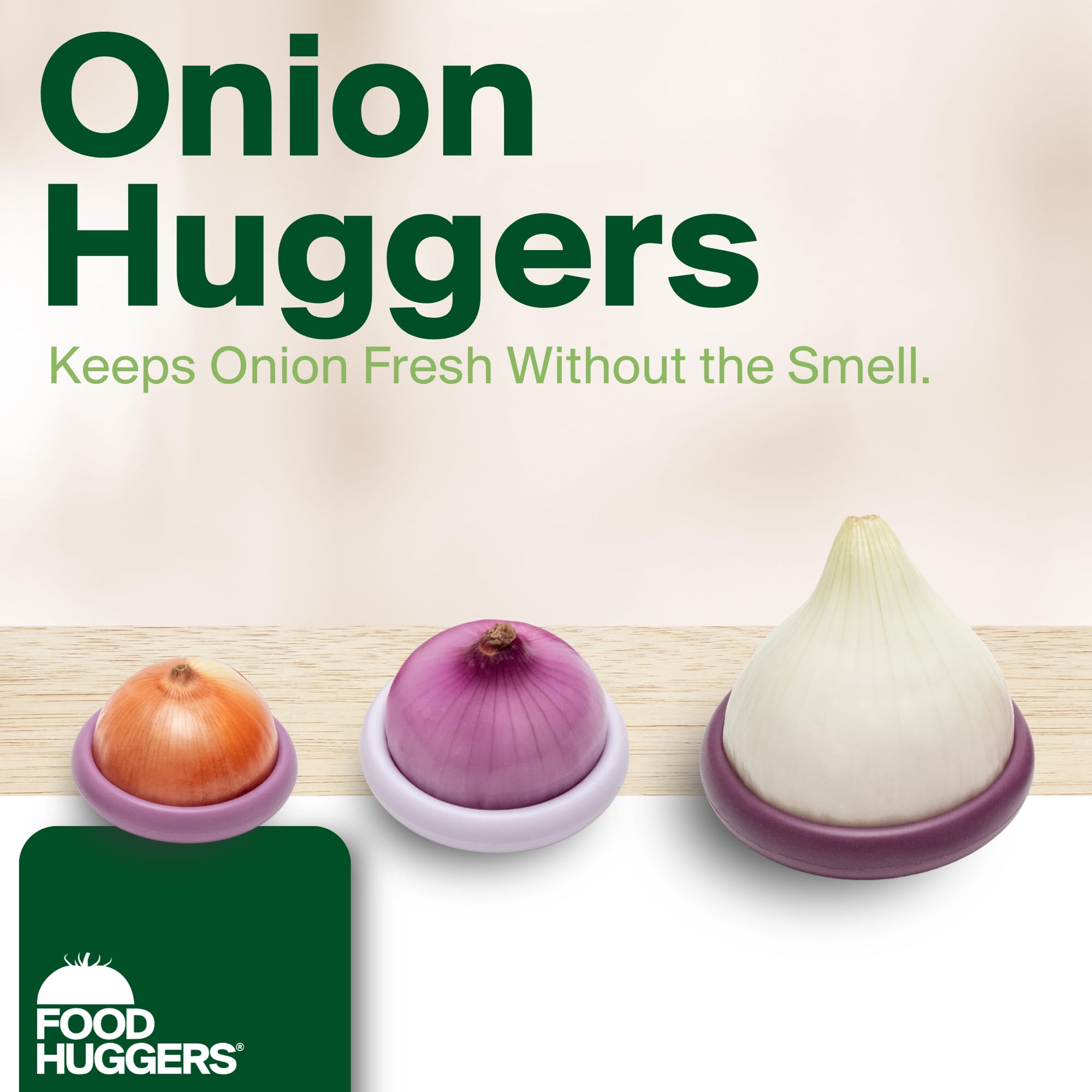 Food Huggers Mantiene cebollas listas para usar en la cocina.