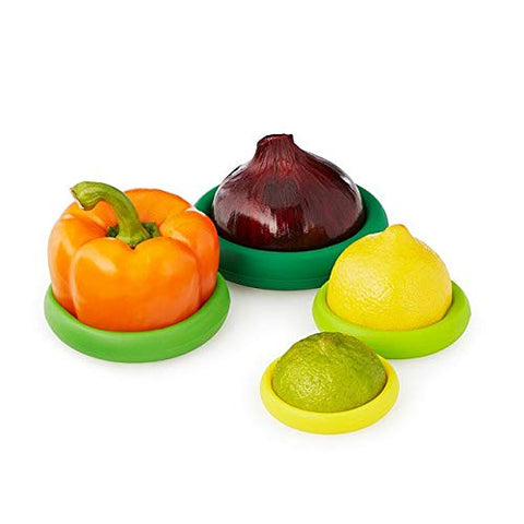 Food Huggers sellado hermético para frutos y vegetales, conserva jugos naturales.