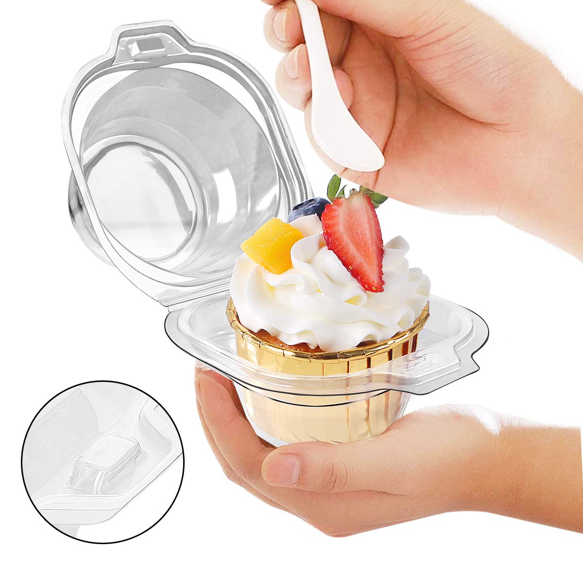 FoodieJoy caja cupcake para exhibir dulces en vitrinas