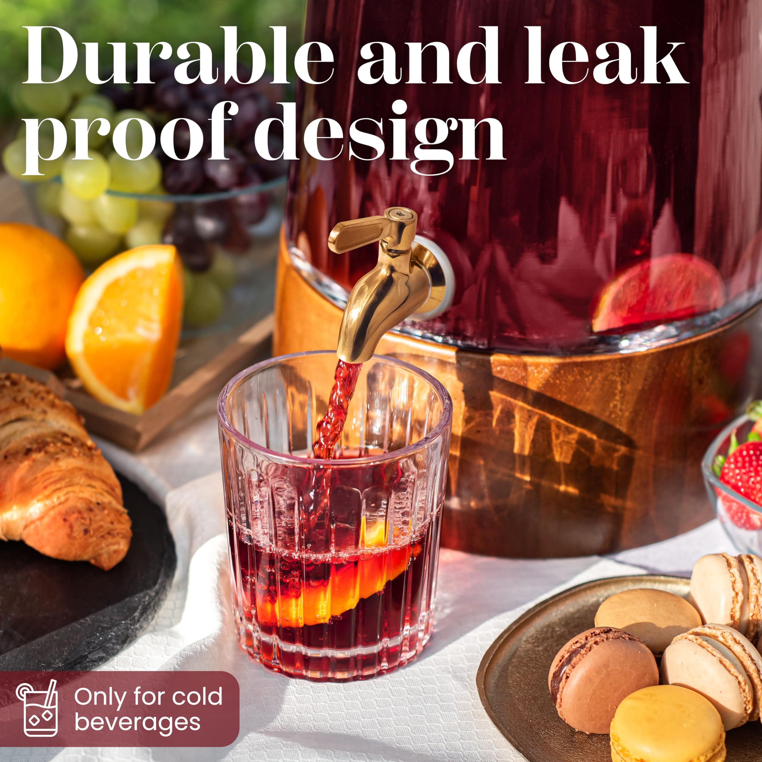 Dispenser FOODLE con base de acacia, realza la mesa con toque natural.