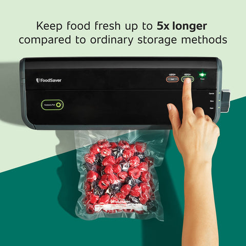 FoodSaver bolsas multicapas libres de BPA protegen alimentos y evitan quemaduras por congelación.