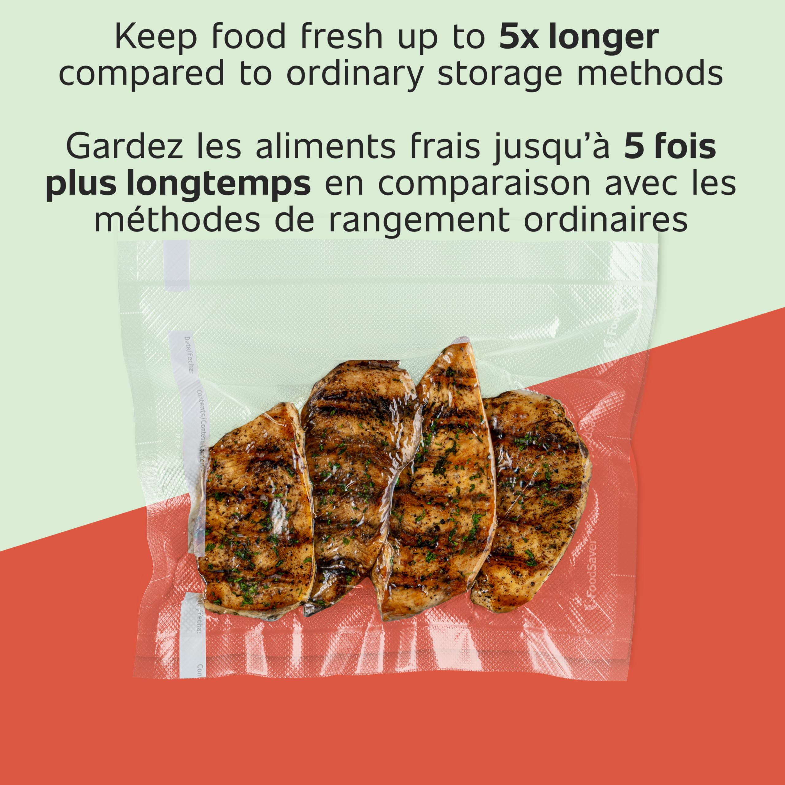 FoodSaver: bolsas personalizadas grandes para almacenar artículos voluminosos sin complicaciones.