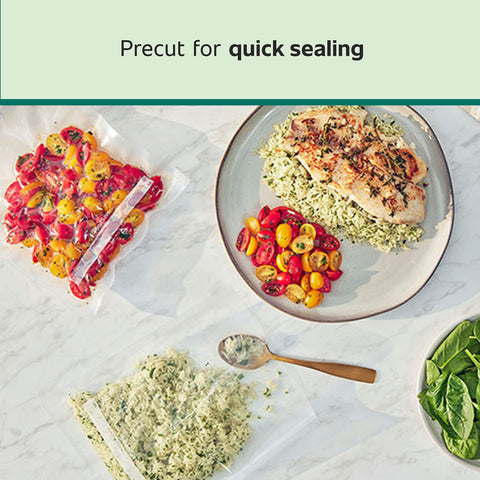 FoodSaver sellado eficiente optimiza el uso con sistemas de vacío compatibles.
