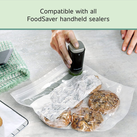 FoodSaver bolsas sellado rápido y fácil para evitar fugas