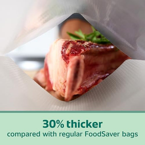 FoodSaver, bolsas al vacío compatibles con todos los aparatos FoodSaver para uso versátil.