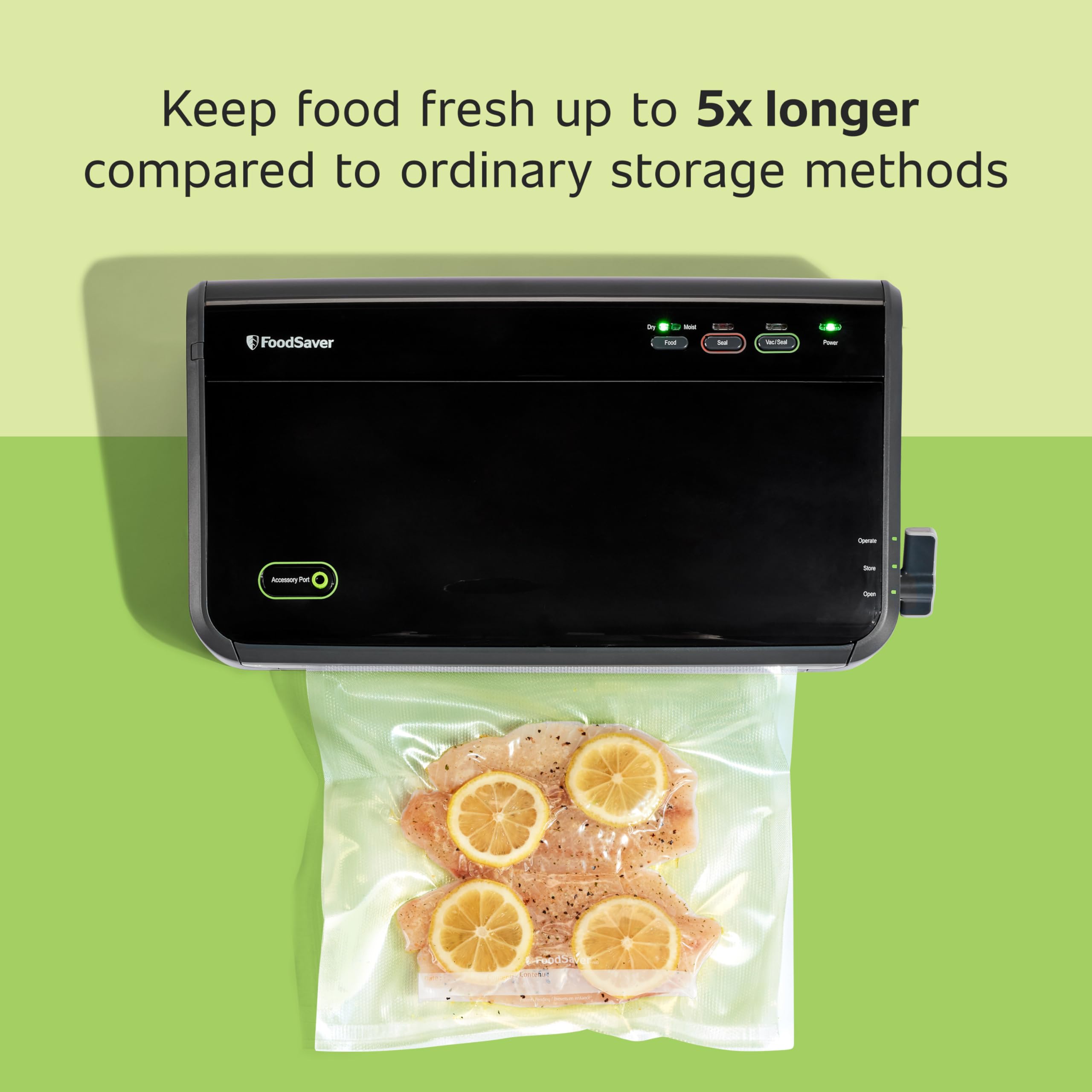 FoodSaver: corte de rollos integrado para bolsas a medida