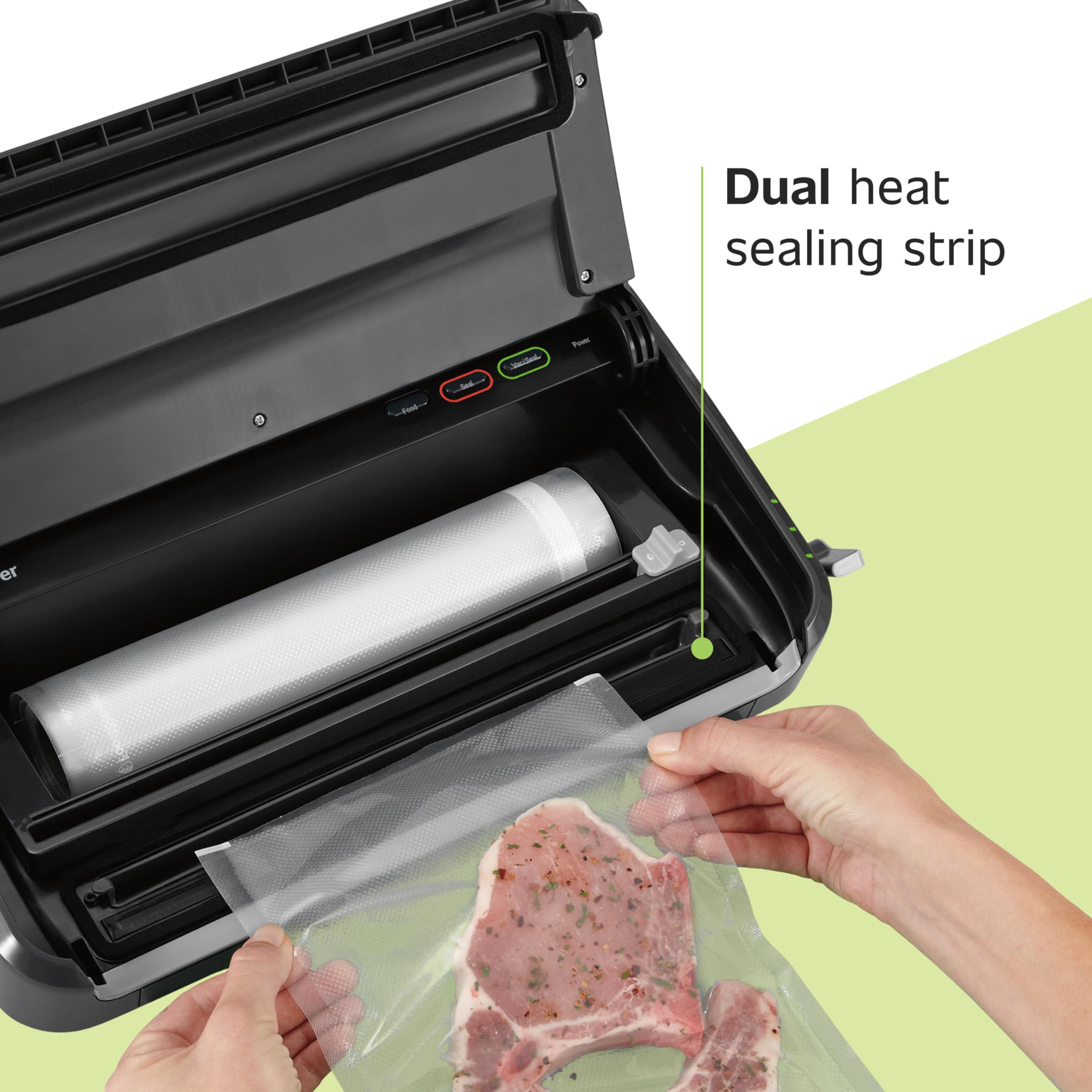 FoodSaver: doble sellado para barrera hermética y control de aire