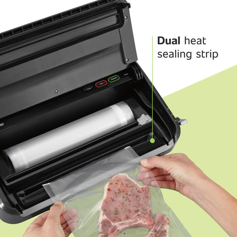 FoodSaver: doble sellado para barrera hermética y control de aire