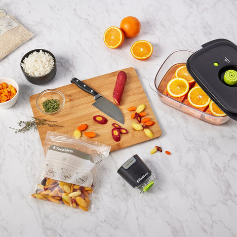 FoodSaver FS2160 modo marinar rápido infunde sabor en minutos