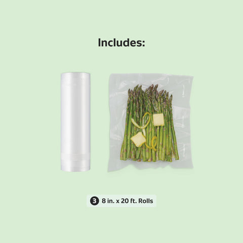 FoodSaver uso versátil para congelar, refrigerar, microondas y hervir.