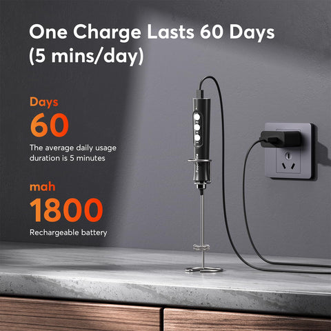 FoodVille MF02 batidor recargable y libre de cables para mayor comodidad