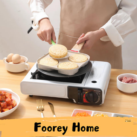 Foorey Home Egg Pan sin tapa, práctica para control de cocción.
