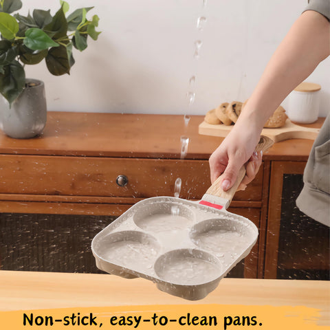 Foorey Home Egg Pan uso diario, utensilio compacto para la cocina.