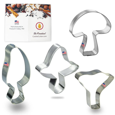 Cortador Foose hongo chantarela de 3.25 pulgadas para repostería decorativa.