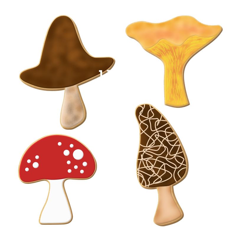 Cortador Foose hongo shiitake de 3.25 pulgadas para galletas temáticas.
