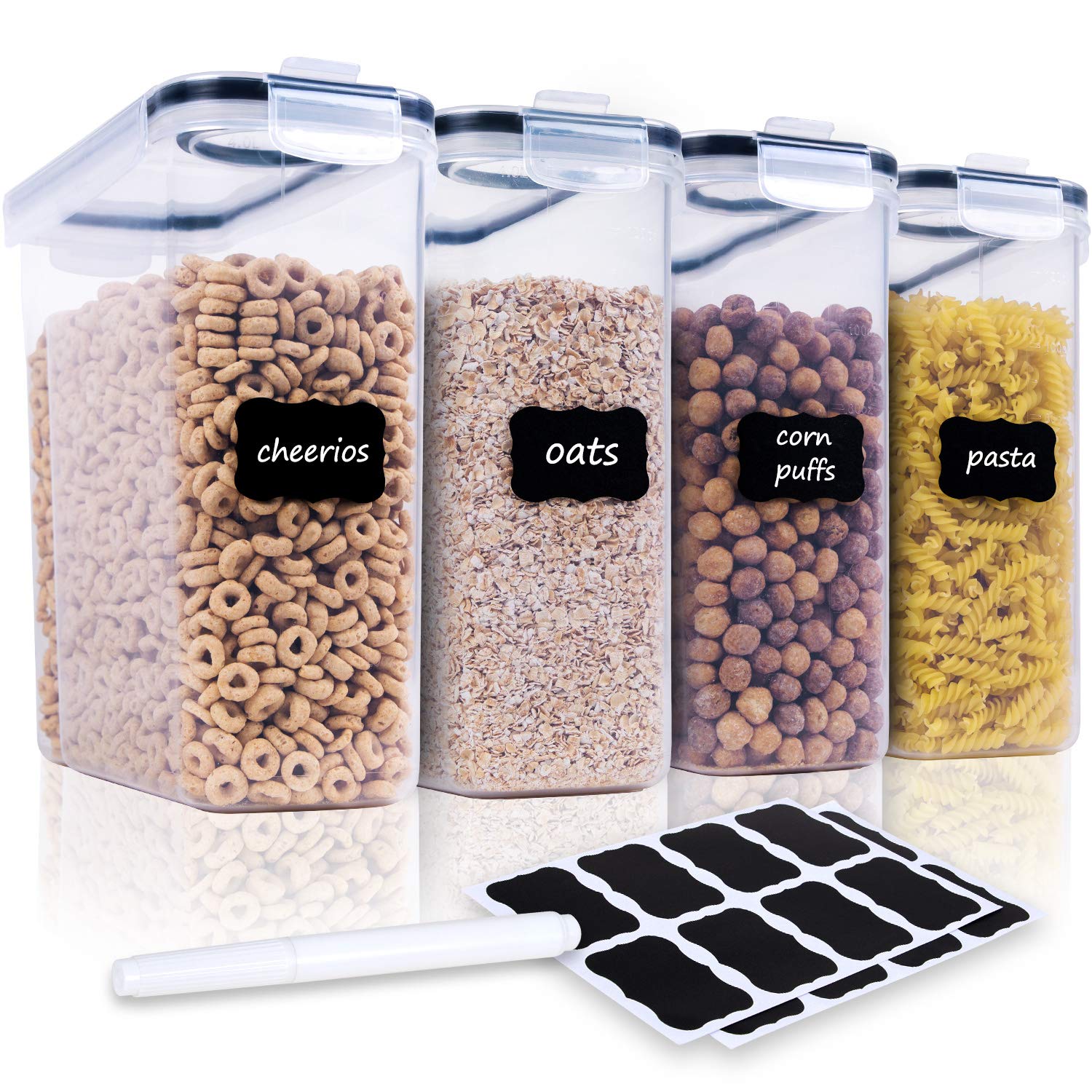 FOOYOO contenedores cereales 4 L con tapa hermética para mantener la frescura