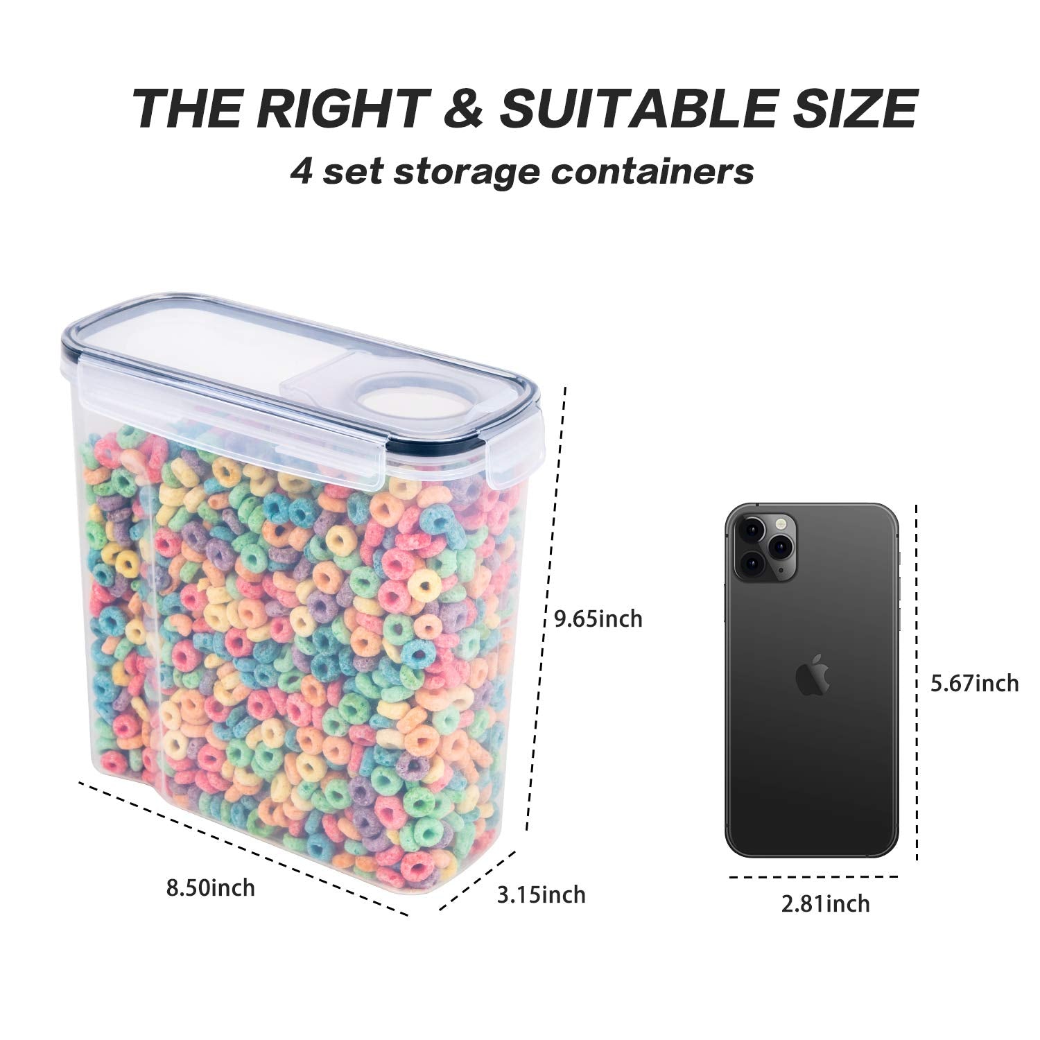 FOOYOO contenedores versátiles para cereales, harina y frutos secos