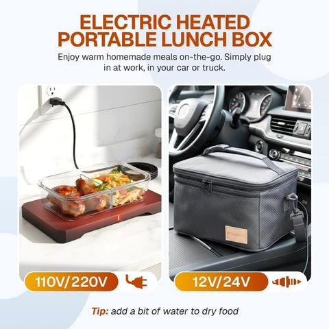 FORABEST lonchera eléctrica viene con bolsa aislante para transporte cómodo y caliente.