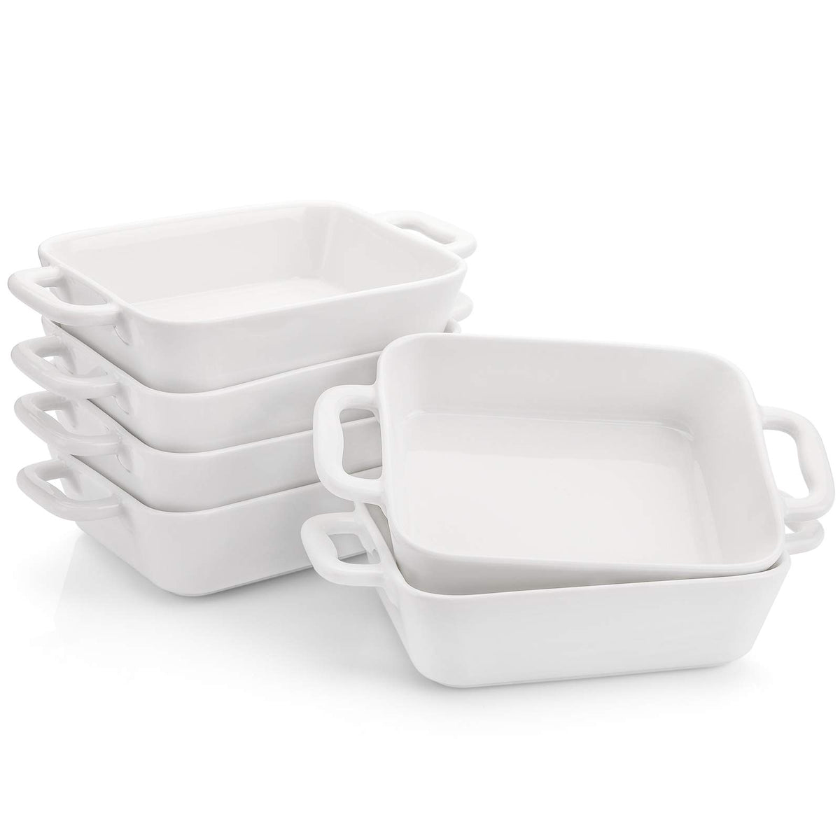 Foraineam juego de hornear rectangular 6 piezas, ideal para hornear y servir en mesa.