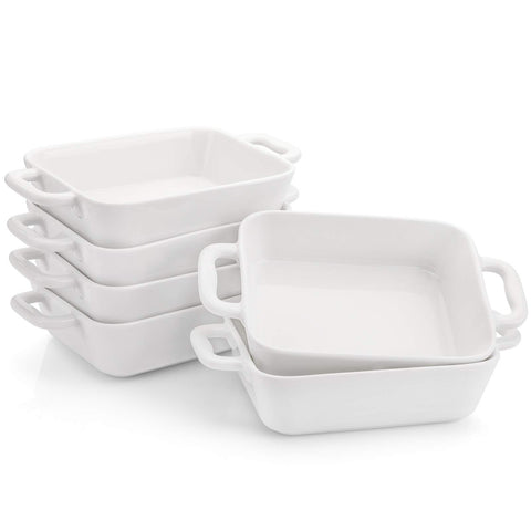 Foraineam juego de hornear rectangular 6 piezas, ideal para hornear y servir en mesa.