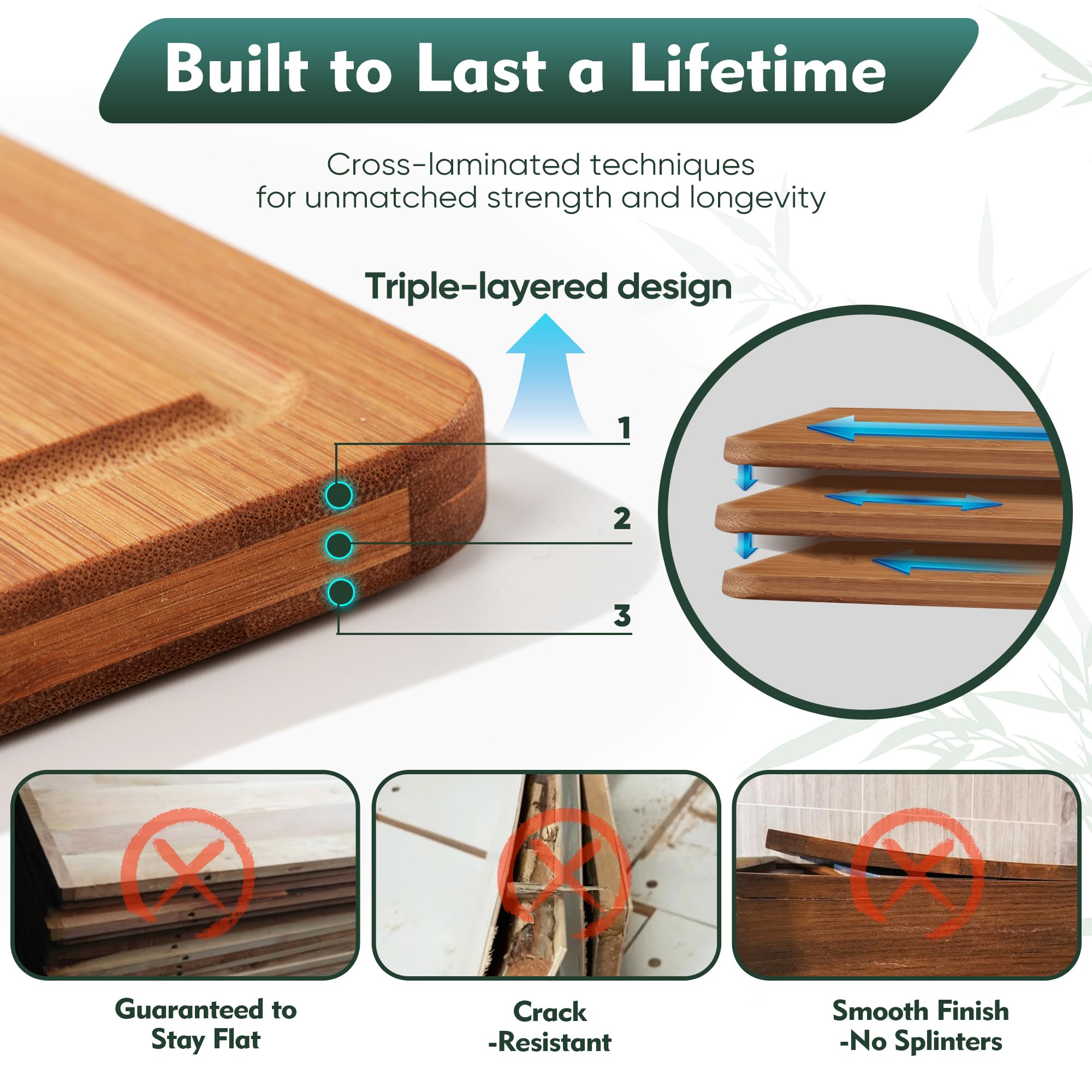 Foressic tabla 17-5x12, superficie sólida para cortar carnes y servir.