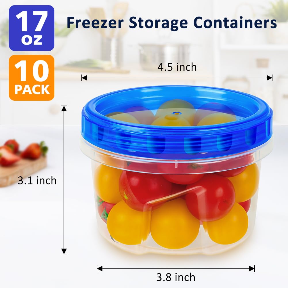 Forest Breathing juego de 10 contenedores 17oz para preparación de comidas.