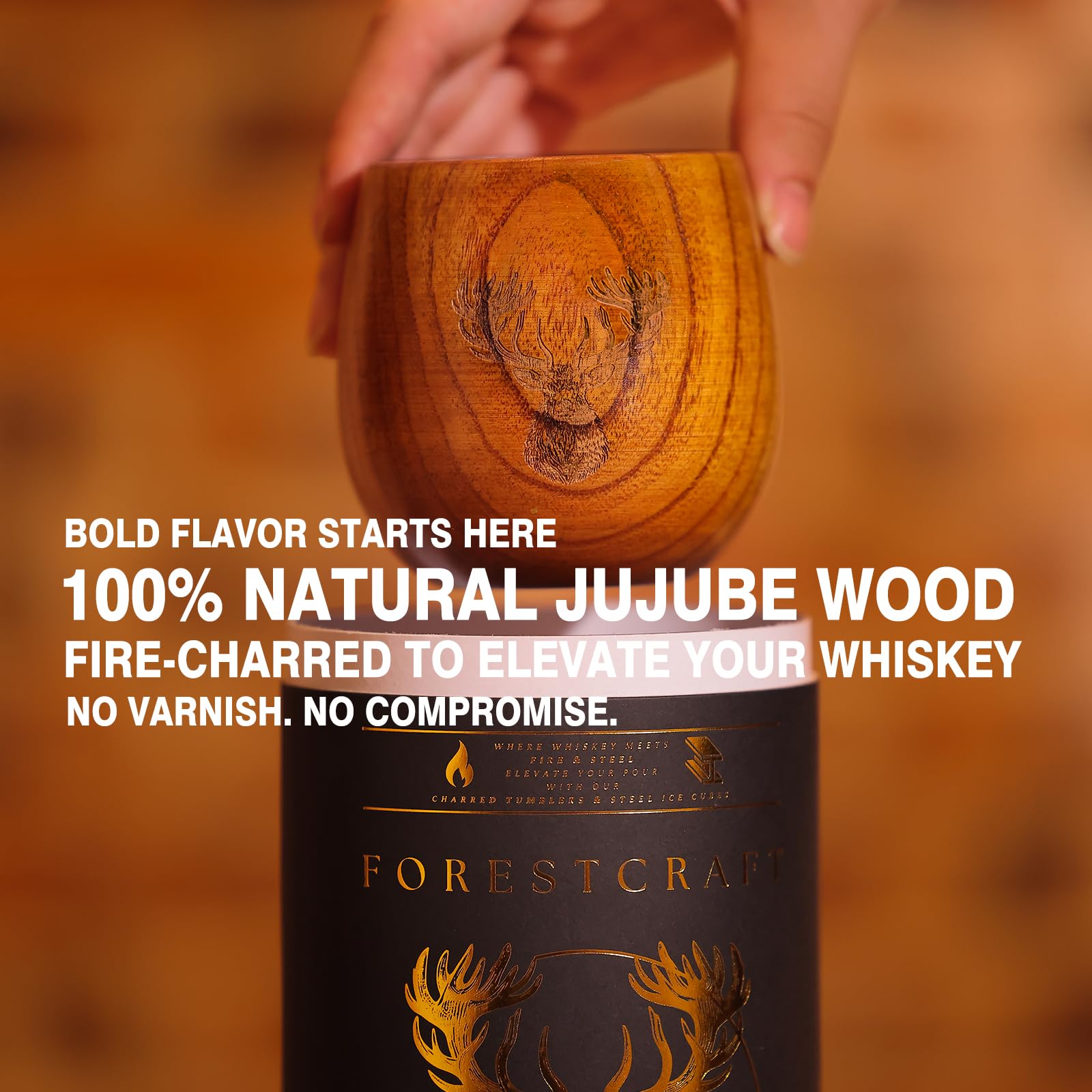 Diseño ergonómico Forestcraft con borde suave para mayor comodidad