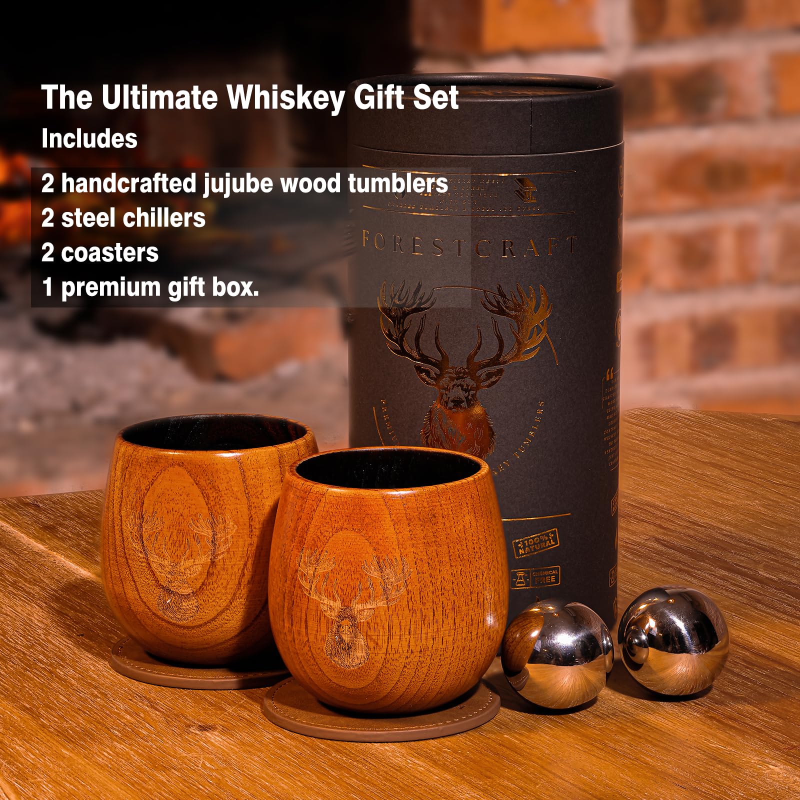Vaso Forestcraft duradero y de uso cómodo para whisky diario