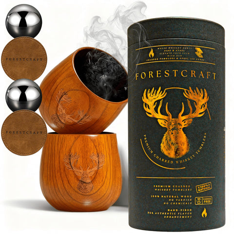 Vaso Forestcraft whisky madera jujube carbonizada para degustación detallada