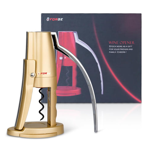 Forge abridor vino palanca vertical: abre botellas en segundos con diseño ergonómico.
