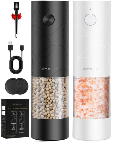 FORLIM molinillo sal y pimienta con carga USB, práctico para cocina diaria