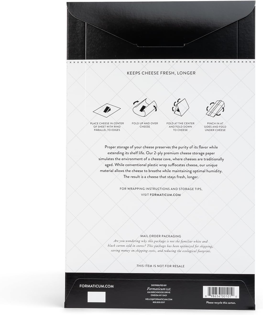 Formaticum diseño poroso permite que el queso respire y conserve sabor