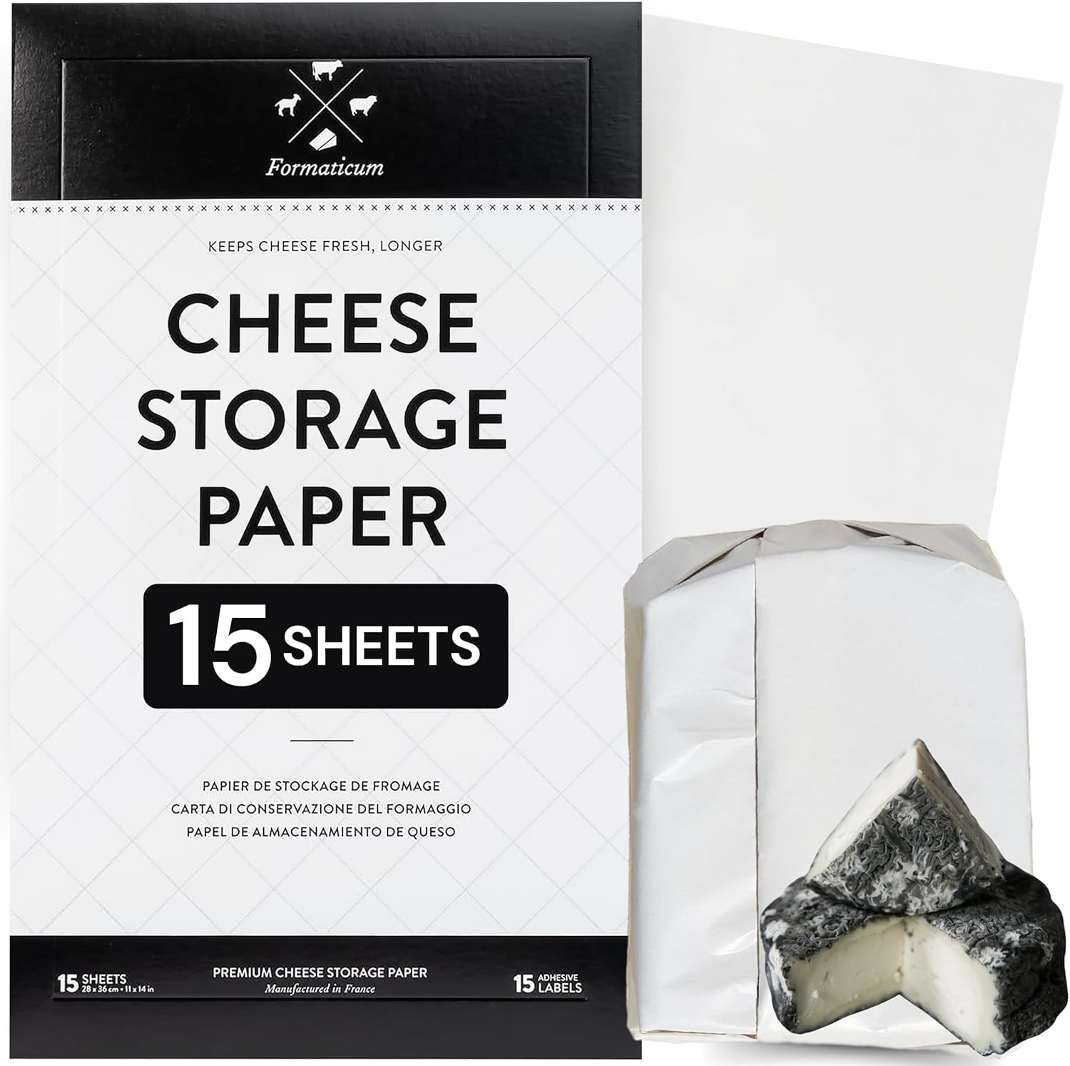 Formaticum hojas enceradas para queso 11x14 protegen la frescura