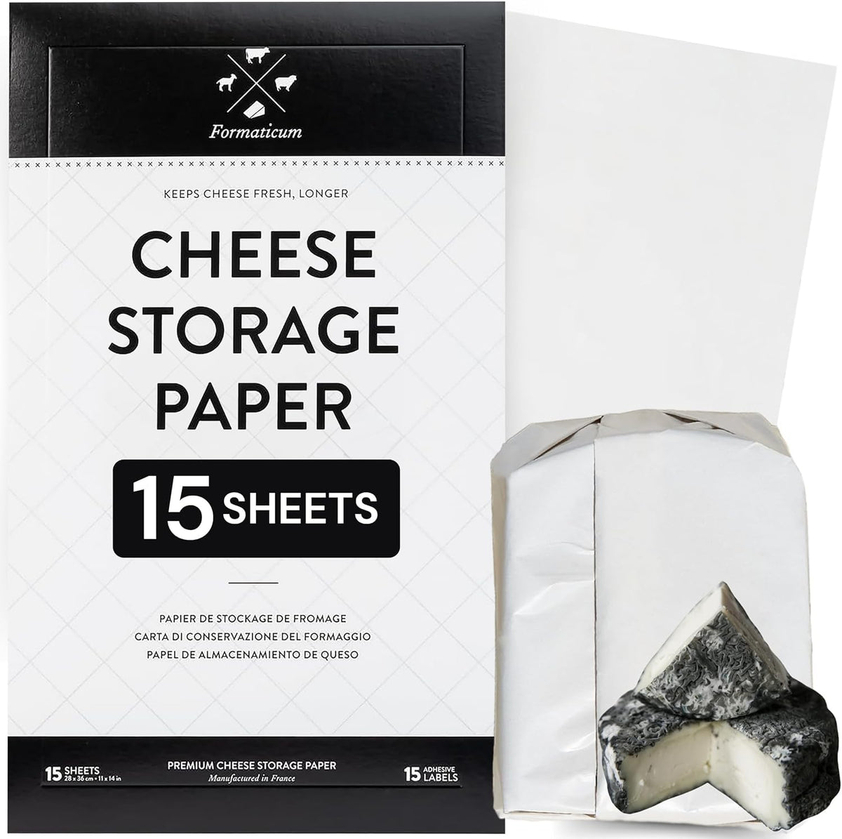 Formaticum hojas enceradas para queso 11x14 protegen la frescura