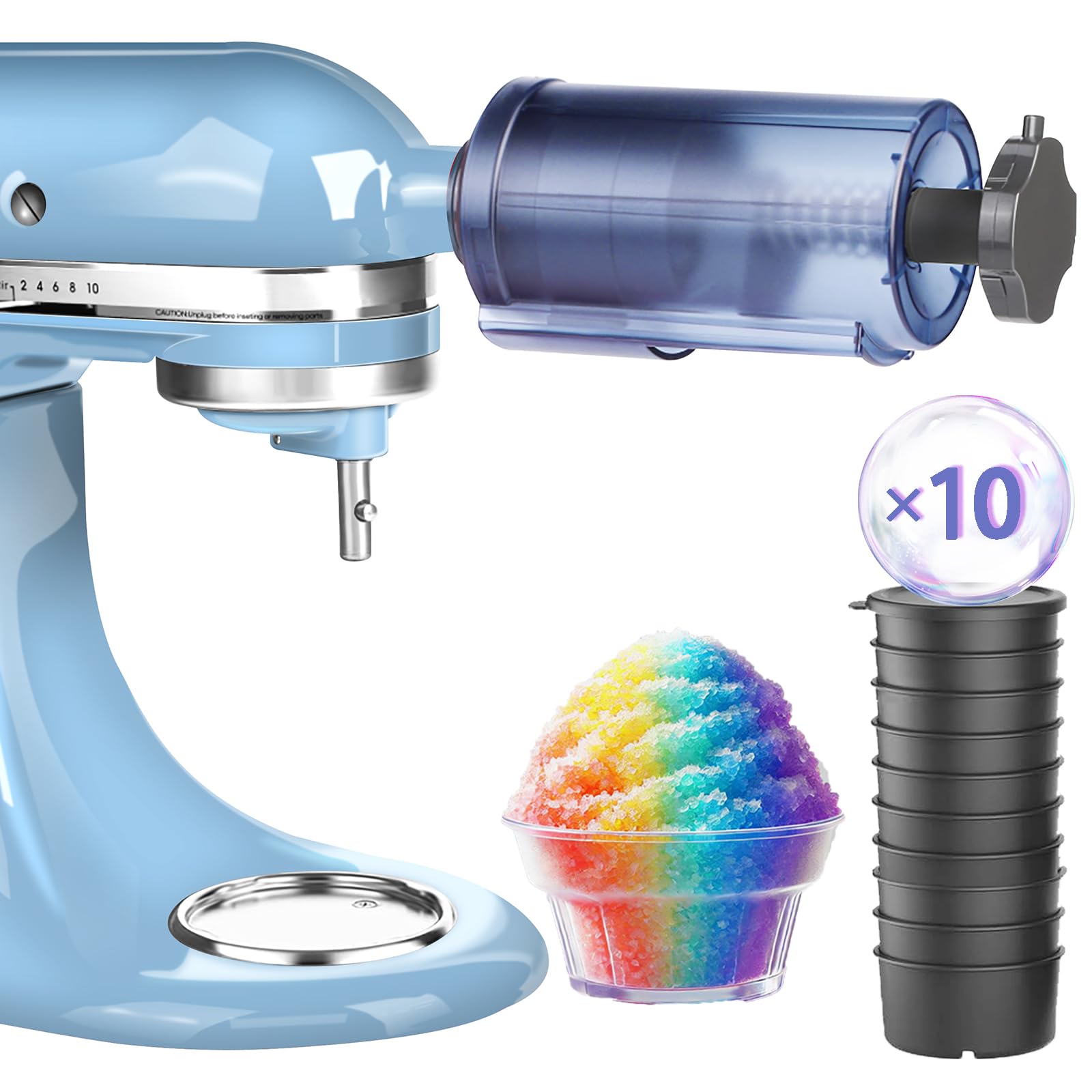 FORTHEAL accesorio de hielo picado para KitchenAid, facilita conos y postres en casa