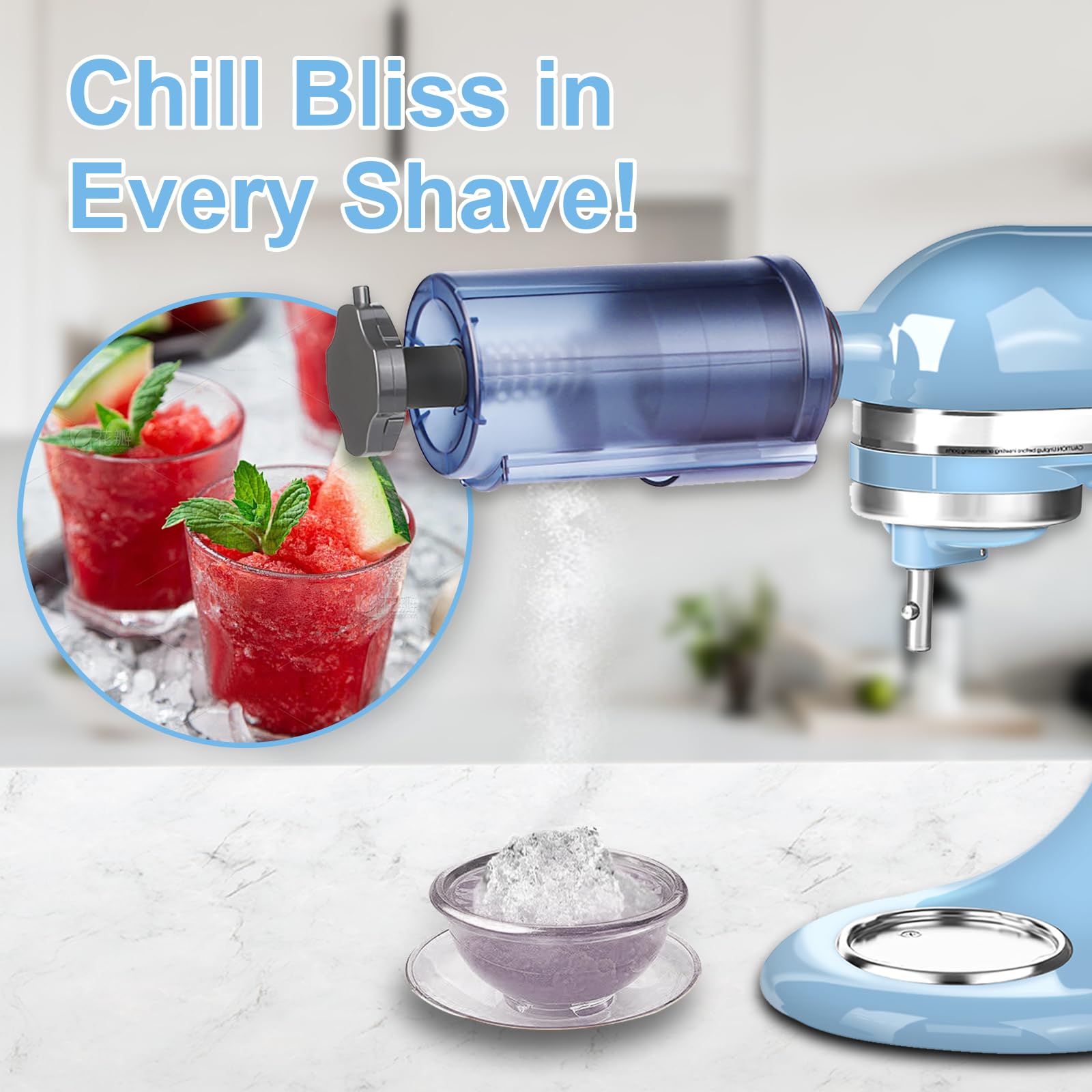Fortheal uso fácil y rápido, transforma hielo precongelado en nieve ligera.