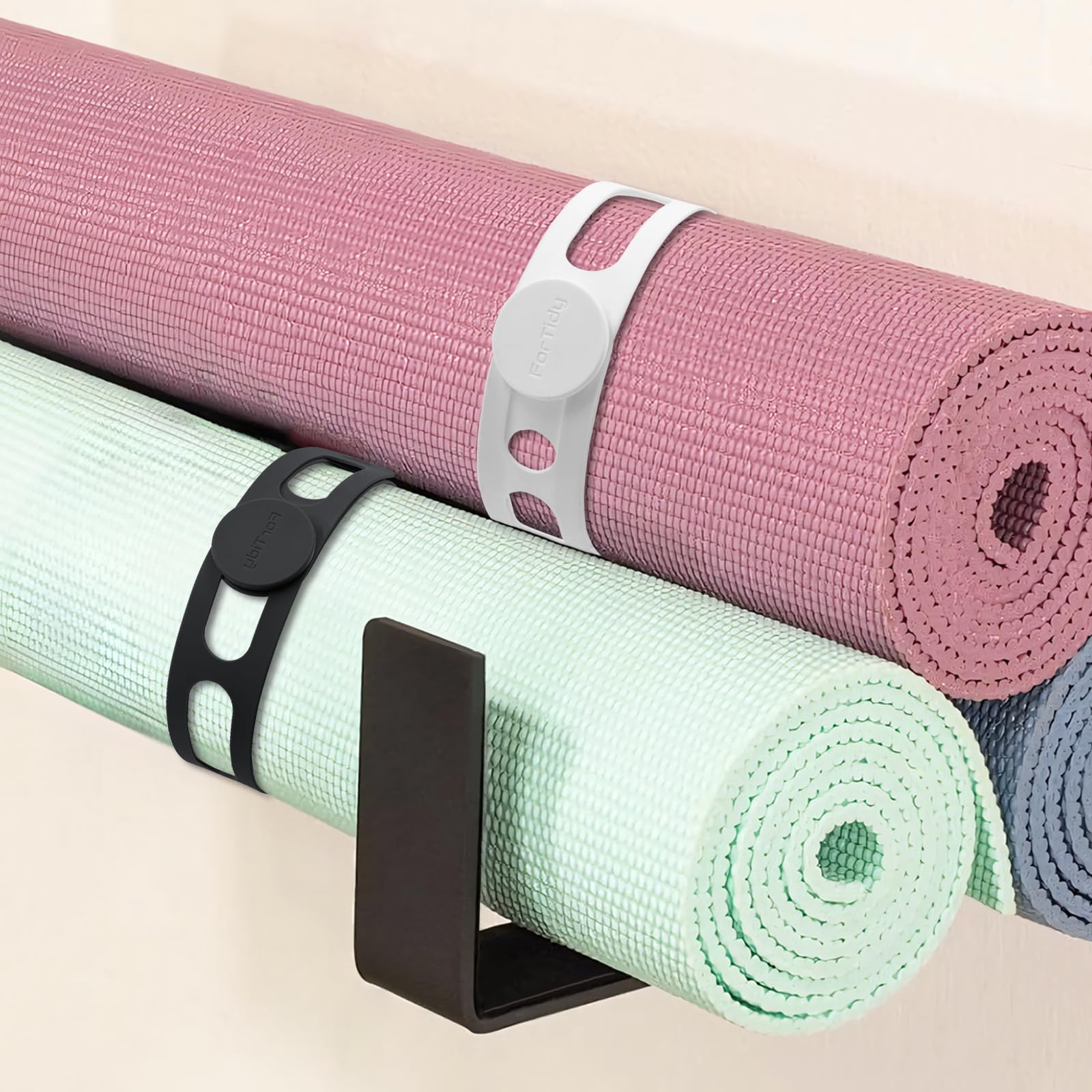 ForTidy cinta silicona estera yoga: organización compacta para entrenar sin tropiezos.