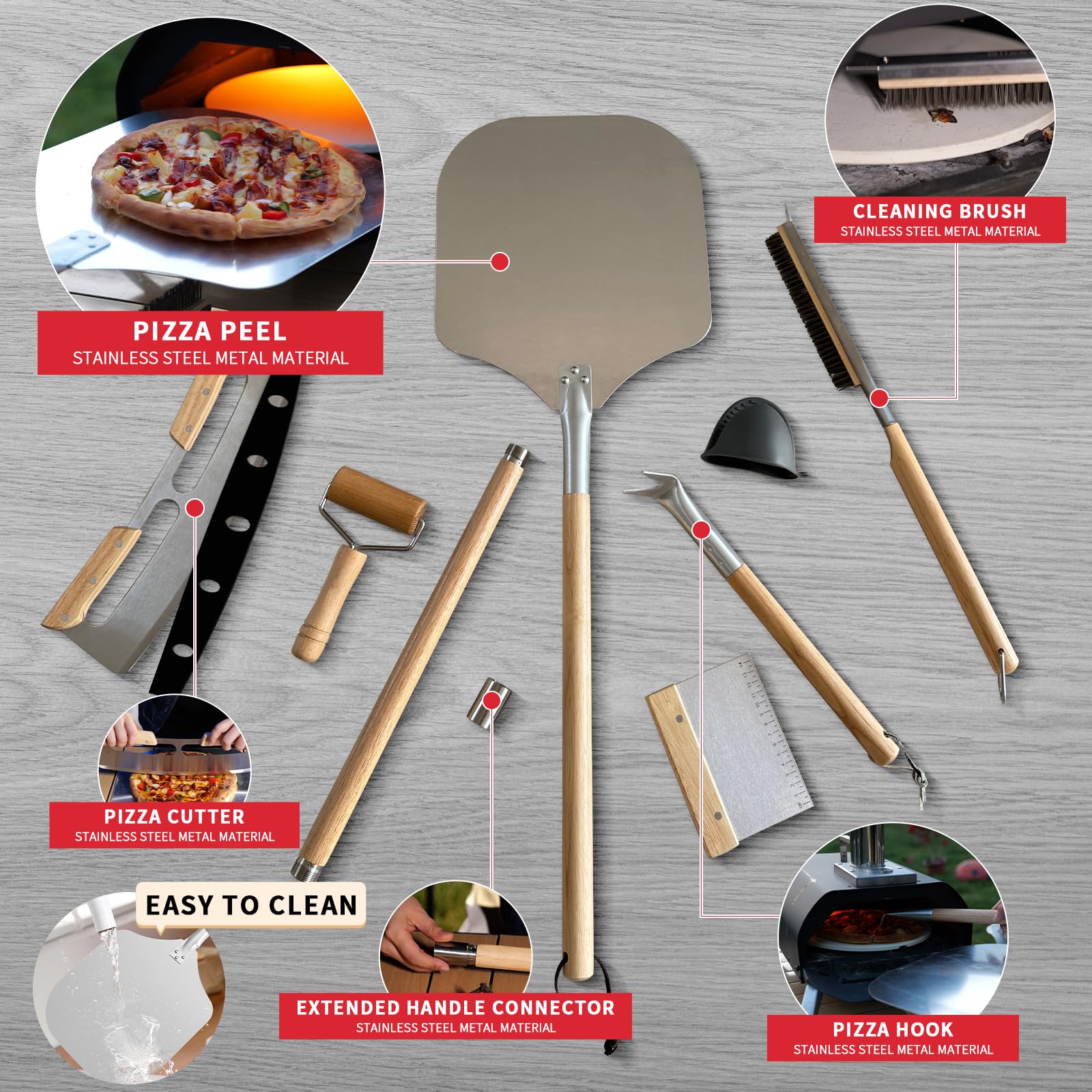 Fortune Teller set completo para hornear pizza en casa con calidad.