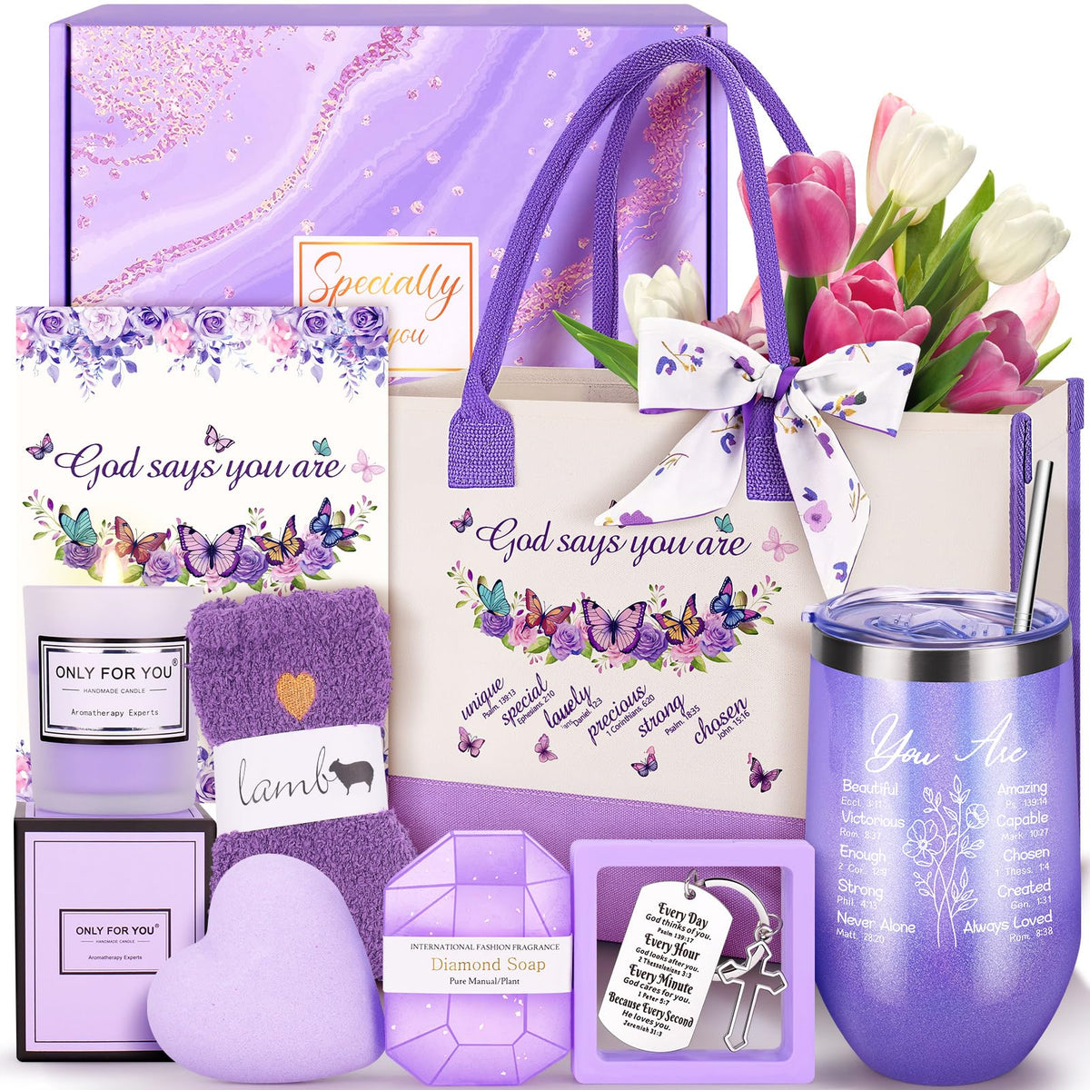 Fortuning's JDS caja 13 piezas cristianas para mujeres, lista para regalar.