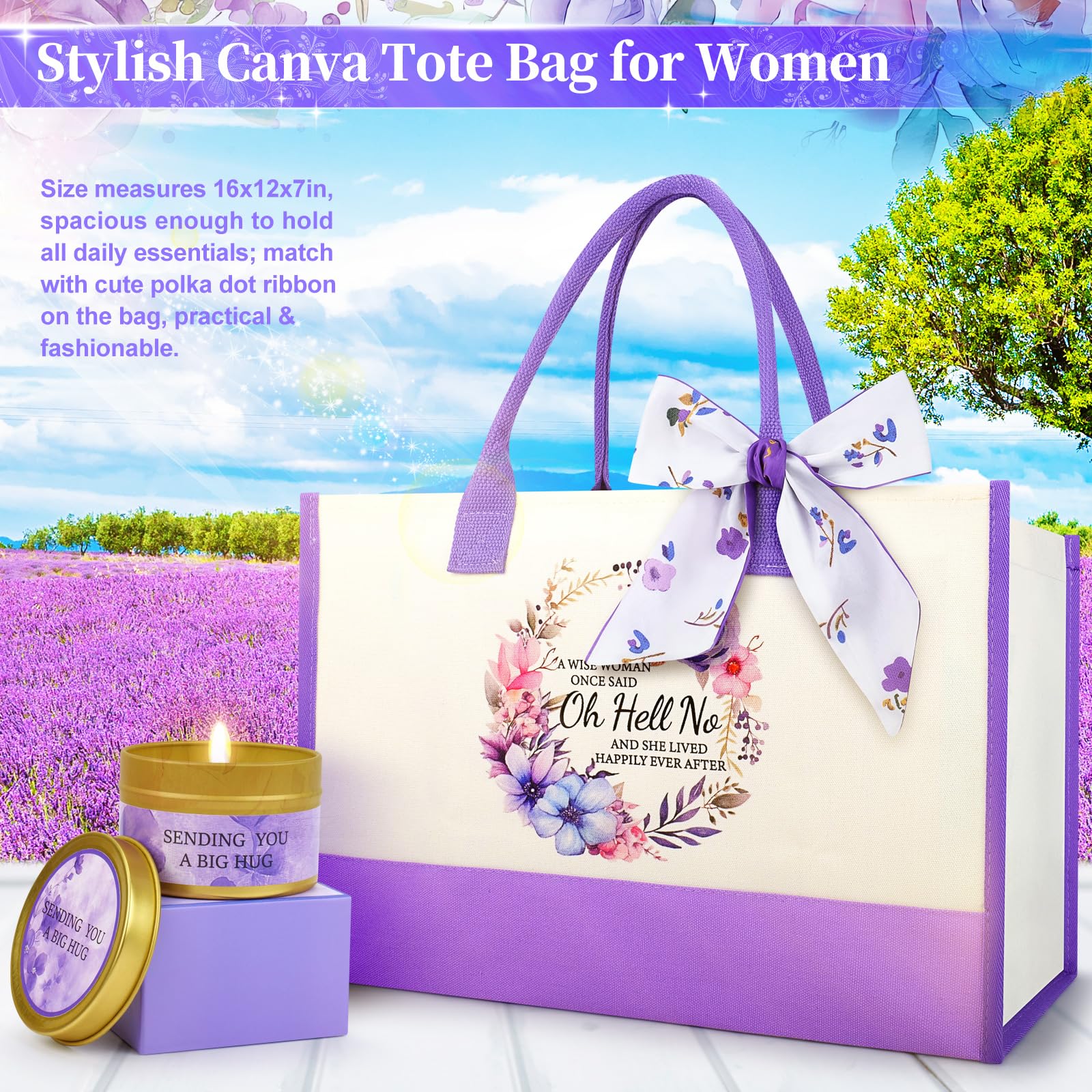 Caja de regalo Fortuning's JDS en lavanda, presentación destacada para cumplir sueños.