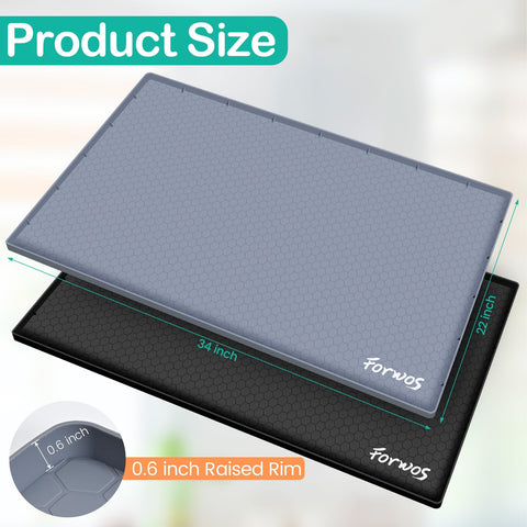 FORWOS superficie-silicona-impermeable facilita limpieza rápida y evita manchas.