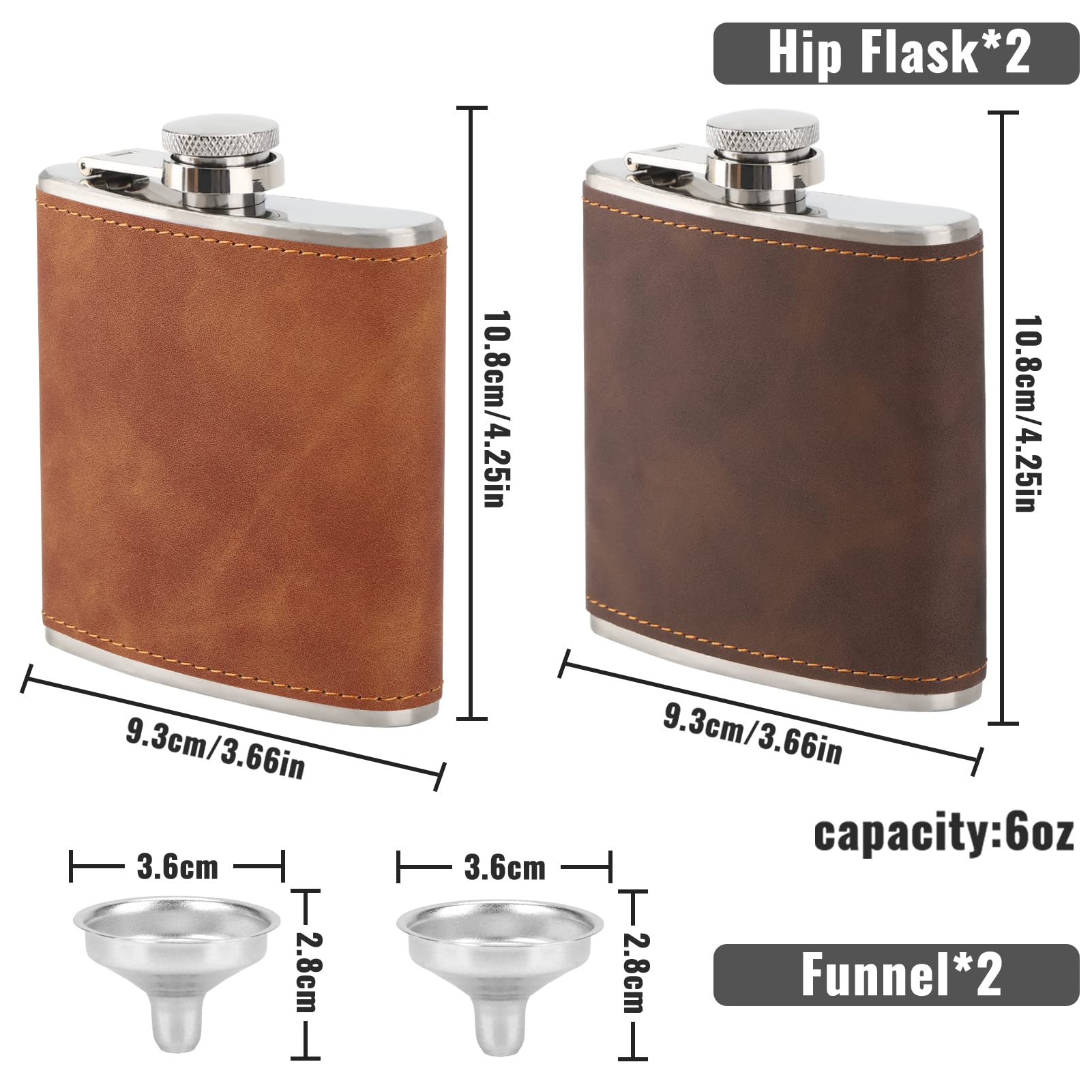 Cantimplora Forysar café con funda de cuero, perfecta para exterior