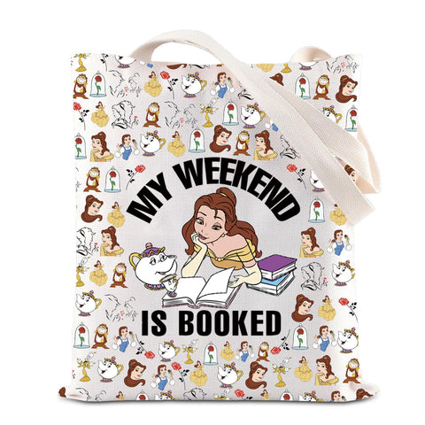 FOTAP bolsa de compras Princesa Belle Libros: ideal para llevar libros con estilo.