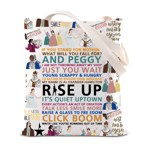 Bolsa tote FOTAP con citas de musicales para fans del teatro