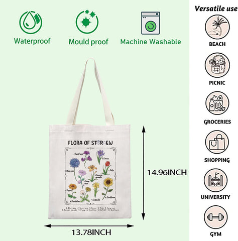 FOTAP bolso Flora con estampado botánico resistente para compras