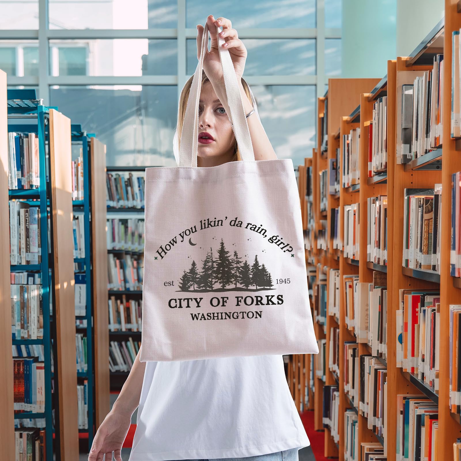 Fotap bolso impreso: regalo ideal para fans de vampiros y Forks.